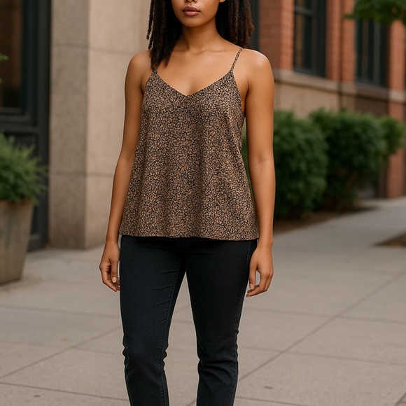 Naked Zebra Women’s Multi Textured in Abstract Print Flowy Tank Top Sz-S - Picture 1 of 5